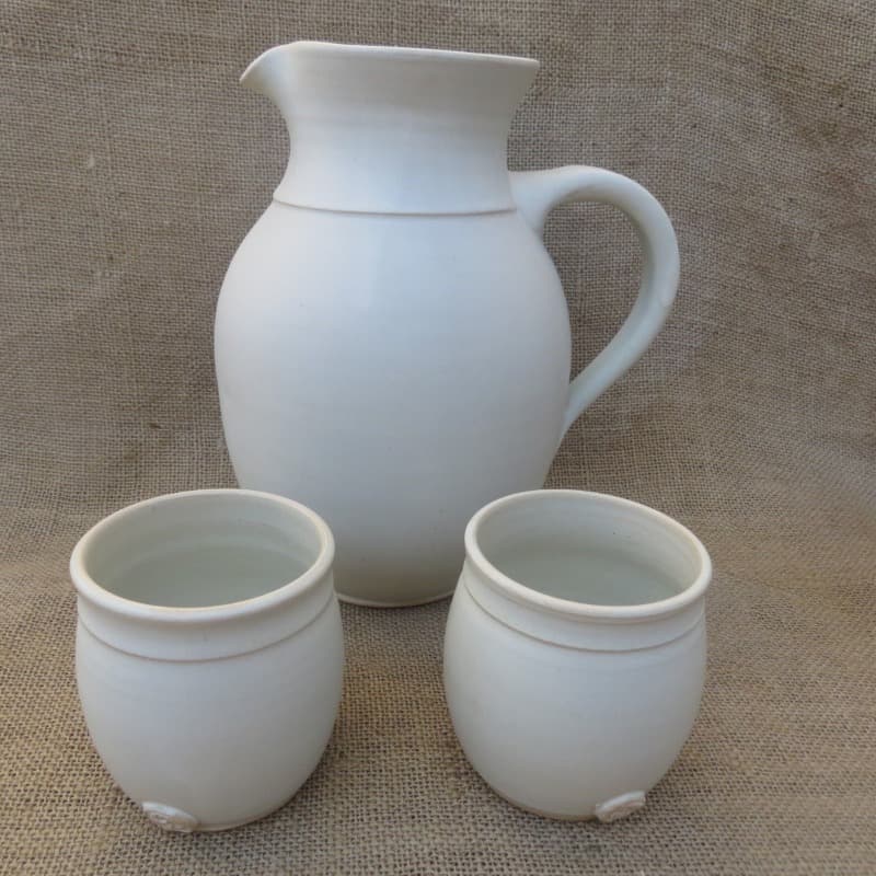 keramický pohár buclatý smetanový -  0,4 l (na pivo)