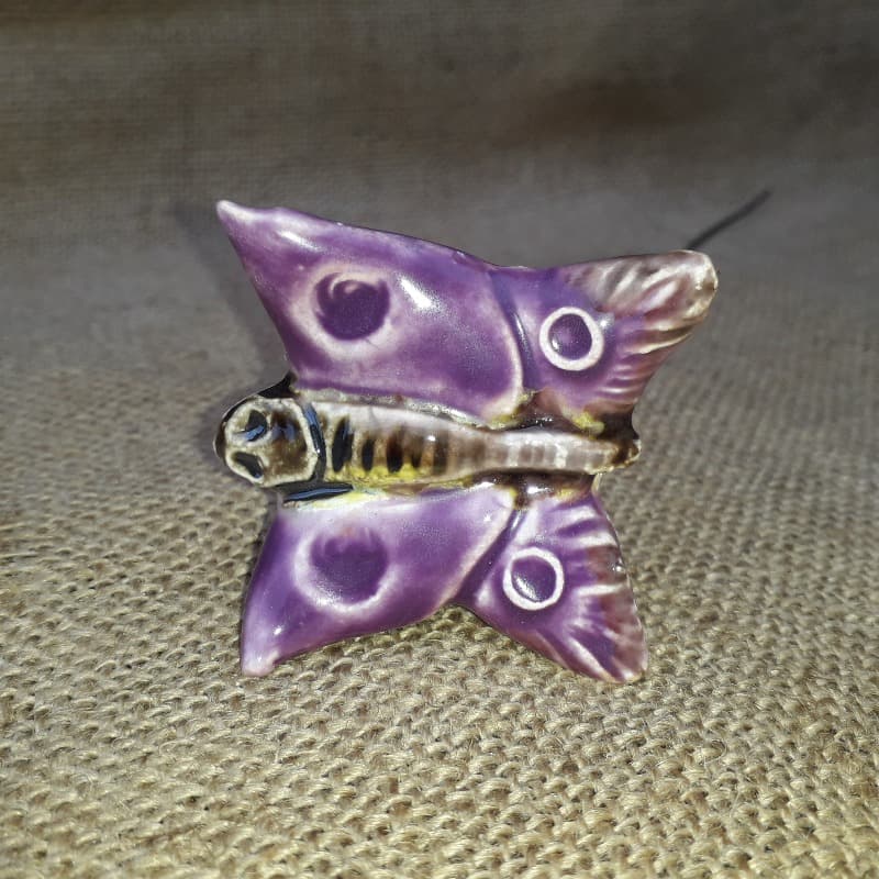 keramický motýlek - zápich do květináče