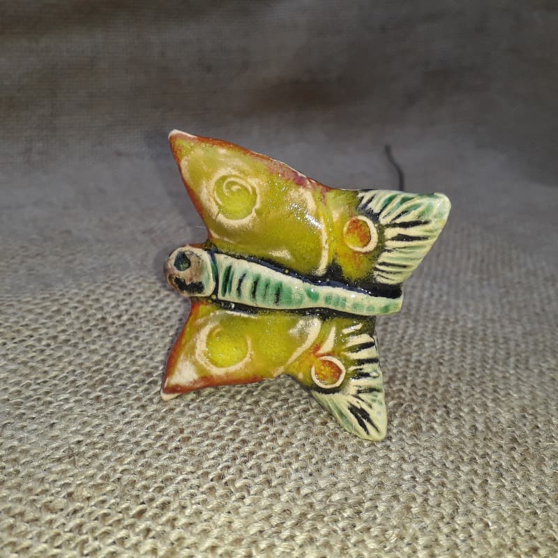 keramický motýlek - zápich do květináče